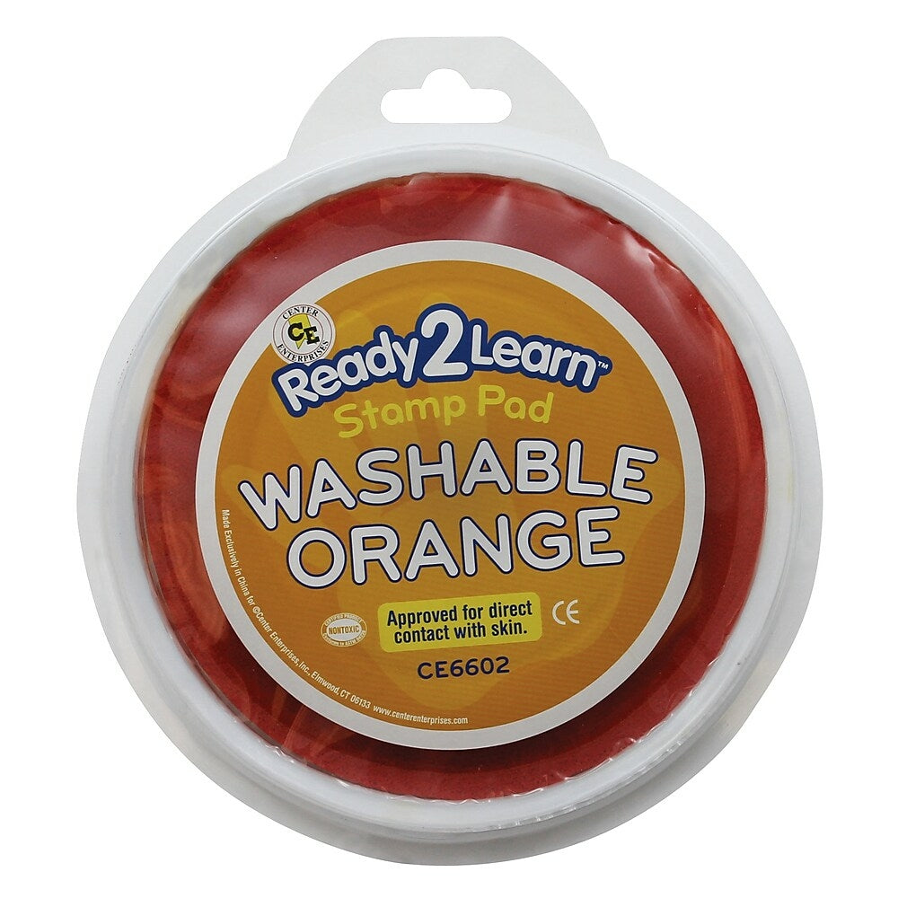 Image of Centre Enterprises Jumbo Circular Washable Paint/Ink Pad, Orange, 6 Pack