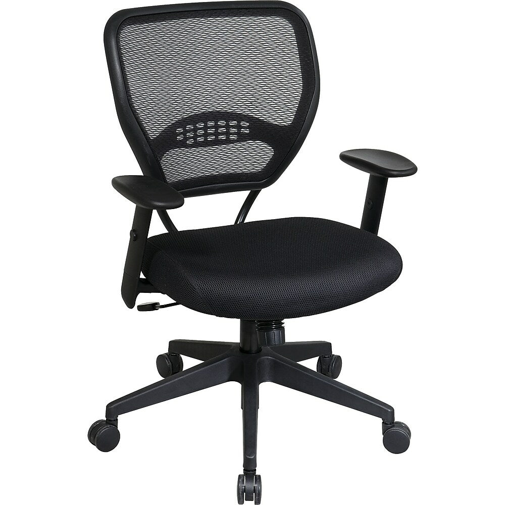 Image of Office Star Professional Air Grid Back Manager's Chair with Fabric Seat, Black