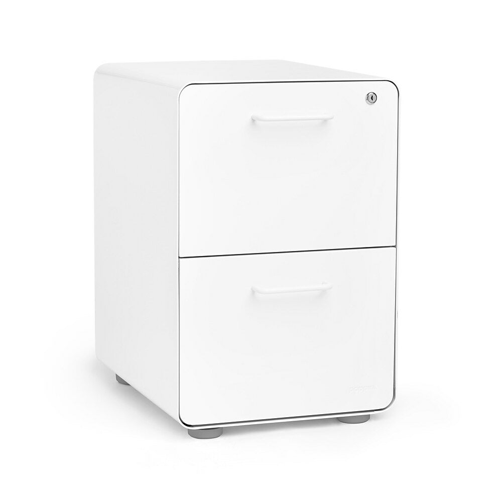 Image of Poppin Stow-2 Drawer File Cabinet - White