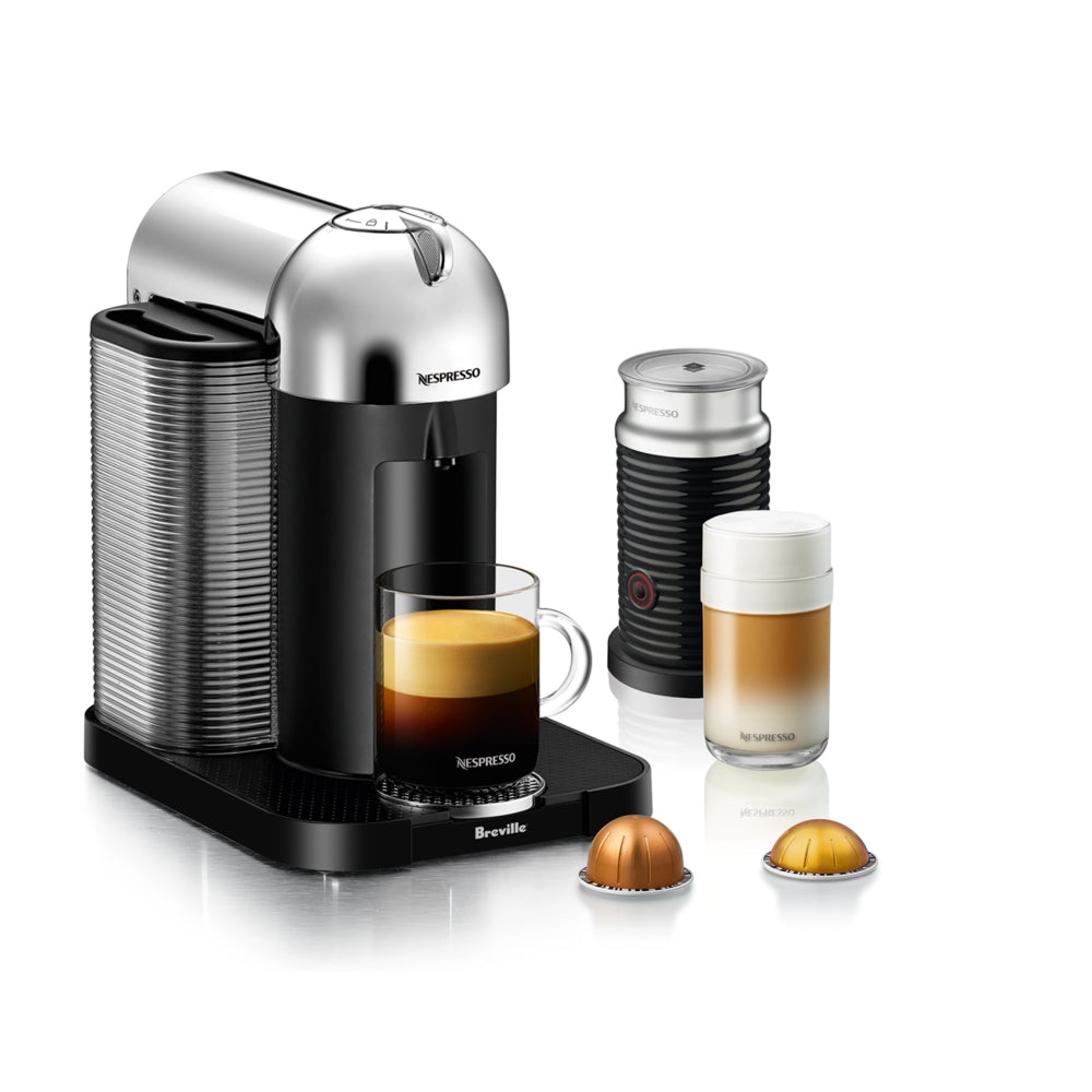 Image of Nespresso Vertuo Coffee and Espresso Machine with Aeroccino by Breville - Chrome