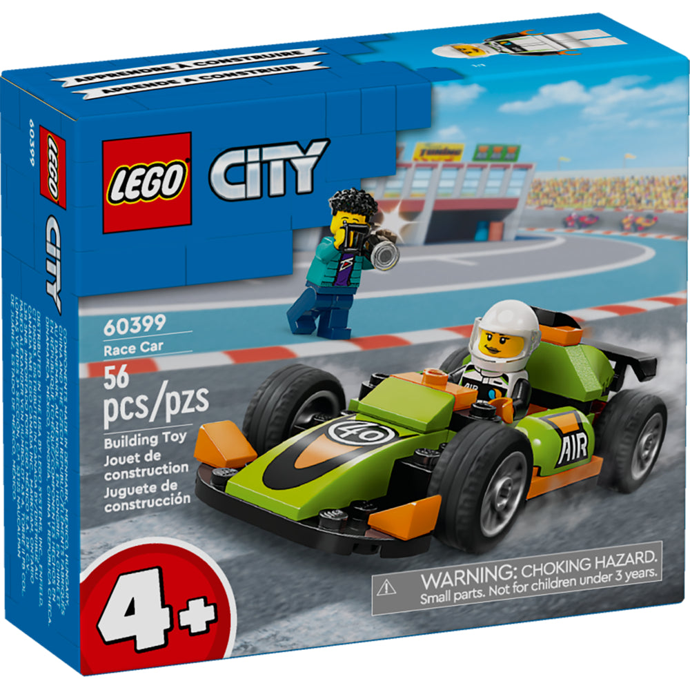 Image of LEGO City Green Race Car - 56 Pieces