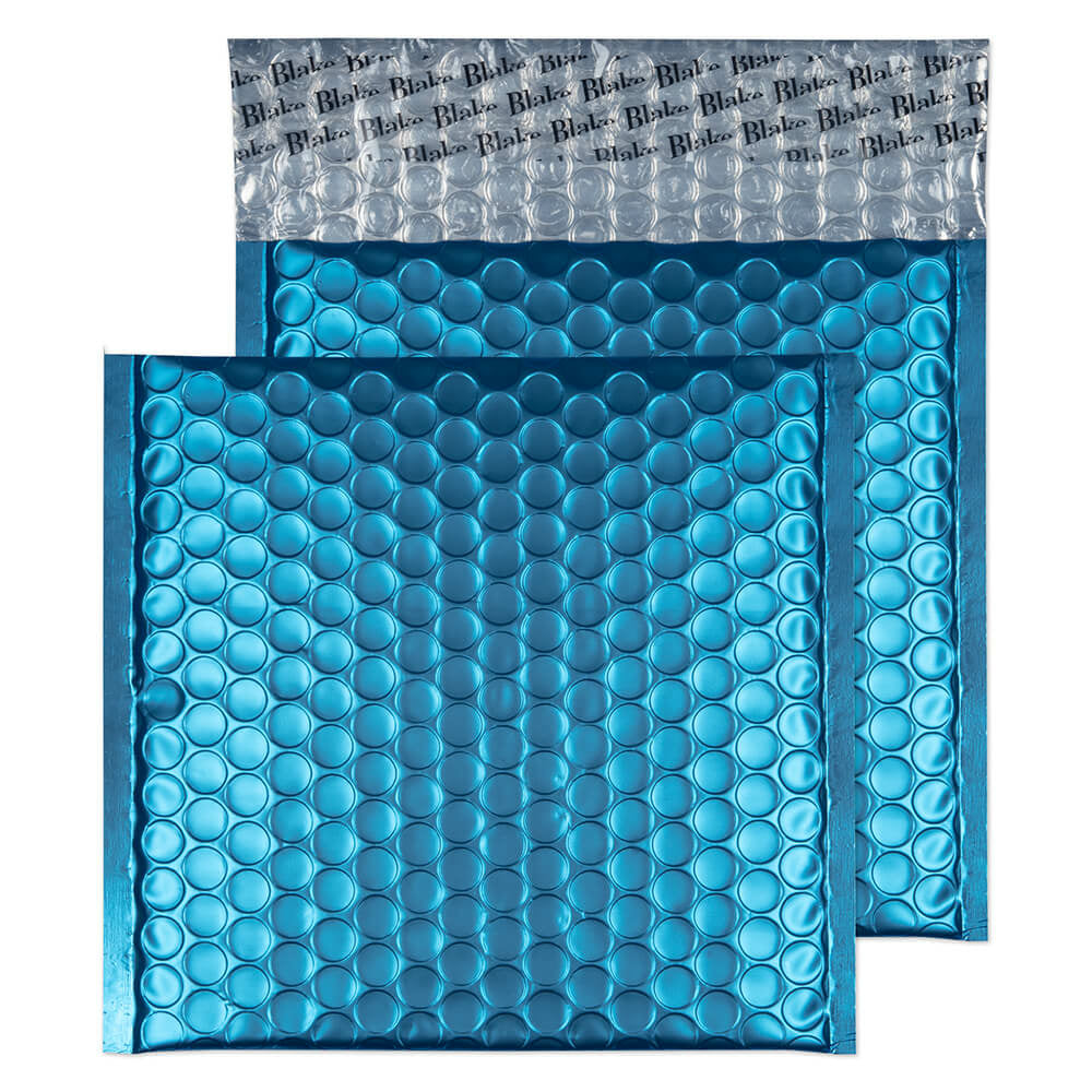 Image of Blake Padded Bubble Protective Envelope Mailers - 7" W x 7" L - Caribbean Blue - 10 Pack, Caribbean_Blue