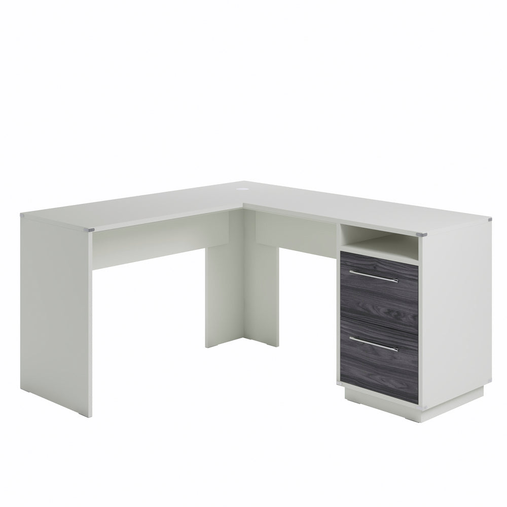 Image of Sauder Vista Key L-Shaped Desk - Pearl Oak (430879)