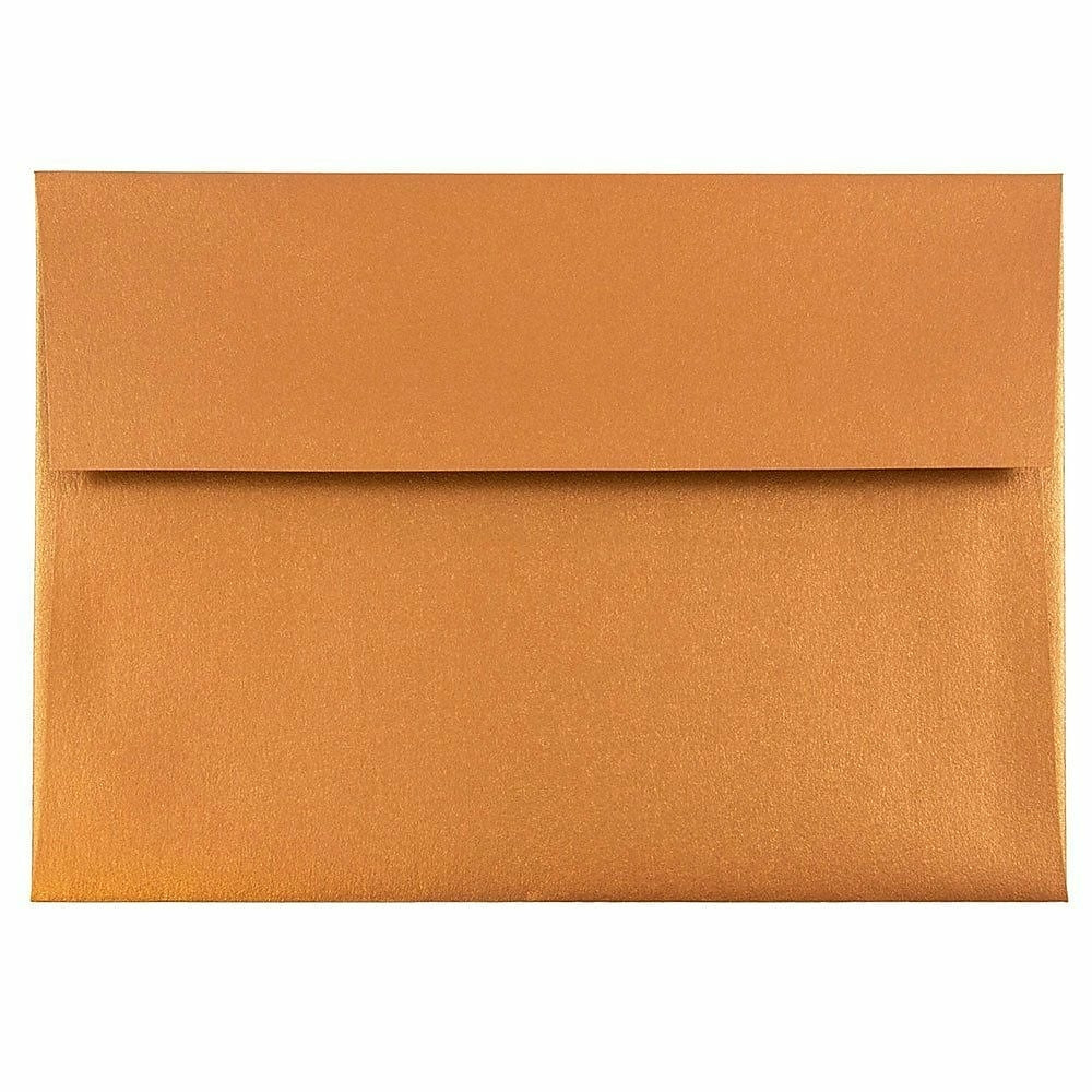 Image of JAM Paper A8 Invitation Envelopes, 5.5 x 8.125, Stardream Metallic Copper, 50 Pack (9844I), Brown