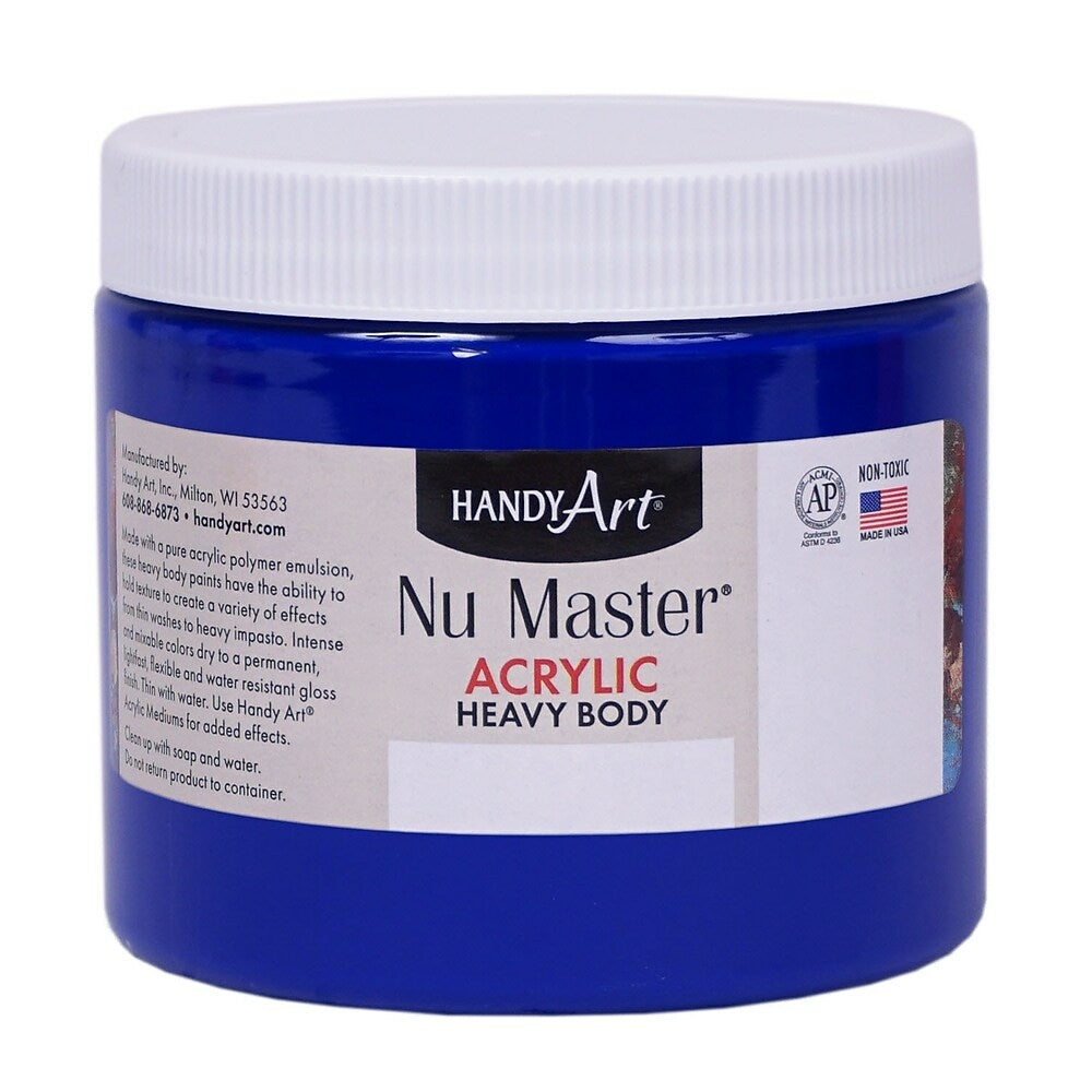 Image of Handy Art Nu Master Heavy Body Acrylic Paint 16 oz Ultramarine Blue