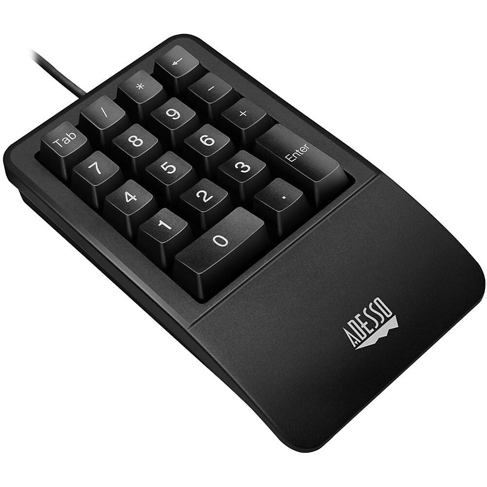 Image of Adesso AKB-618UB Antimicrobial Waterproof Numeric Keypad with Wrist Rest Support