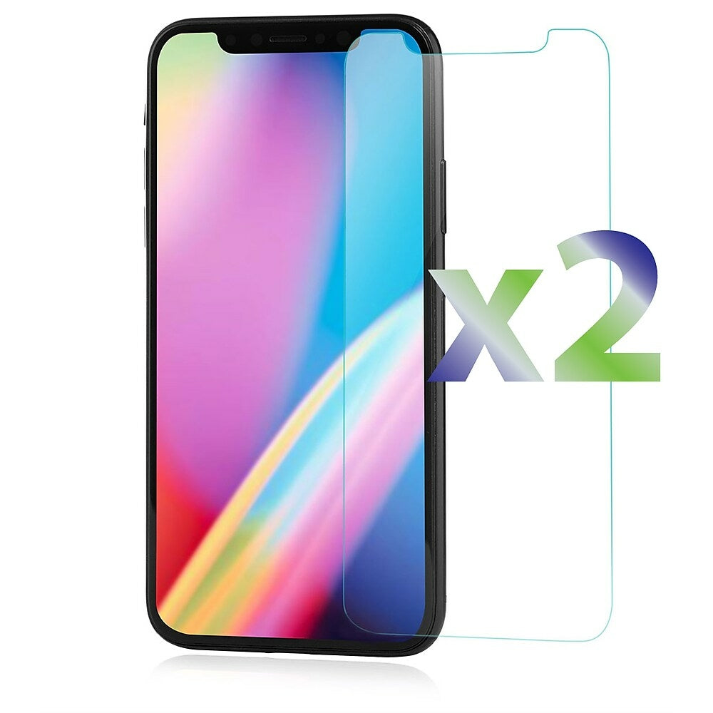 Image of Exian iPhone X Tempered Glass, Clear, 2 Pack