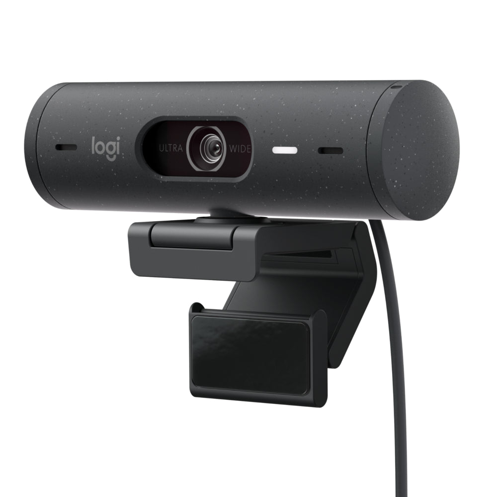 Image of Logitech Brio 500 Full HD Webcam with Auto Light Correction - Auto-Framing - Graphite, Grey