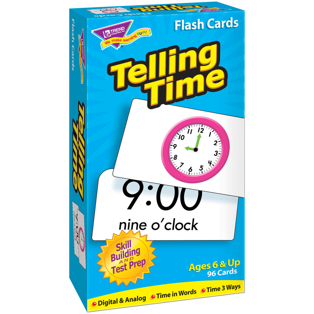 Image of TREND enterprises, Inc. Telling Time Skill Drill Flash Cards, 96 cards