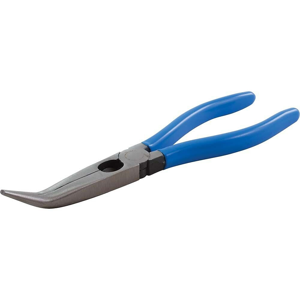 Image of Gray Tools Needle Nose Pliers, 45Deg Curve With Cutter, 7-7/8" Long, 2-3/4" Jaw