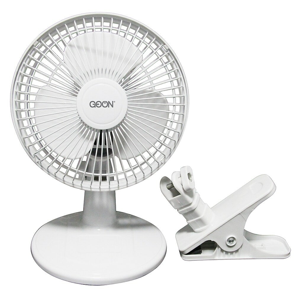 Image of Go On 6" Desk Fan With Clip, White