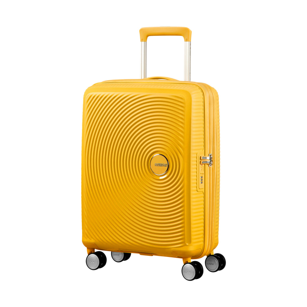 Image of American Tourister Curio Spinner Carry-on Luggage - Golden Yellow