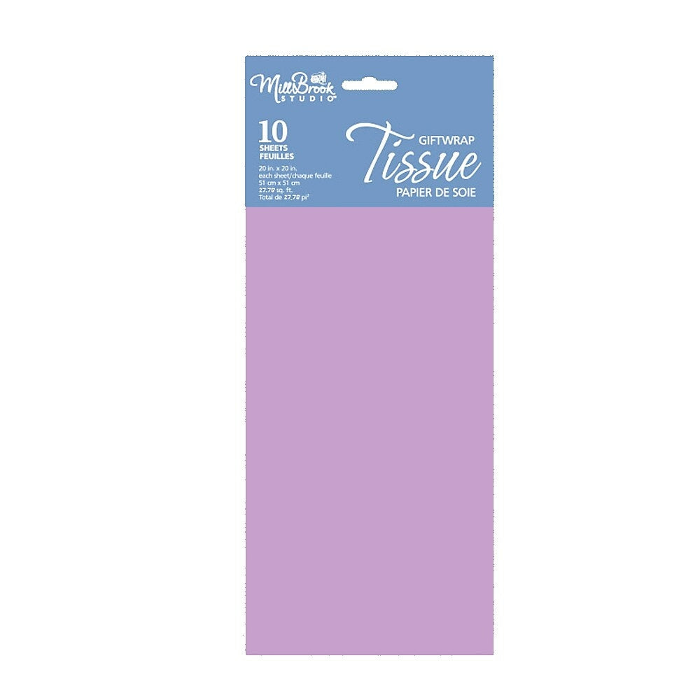Image of Millbrook Studios Tissue, Lavender, 10 Pack (93005), Purple
