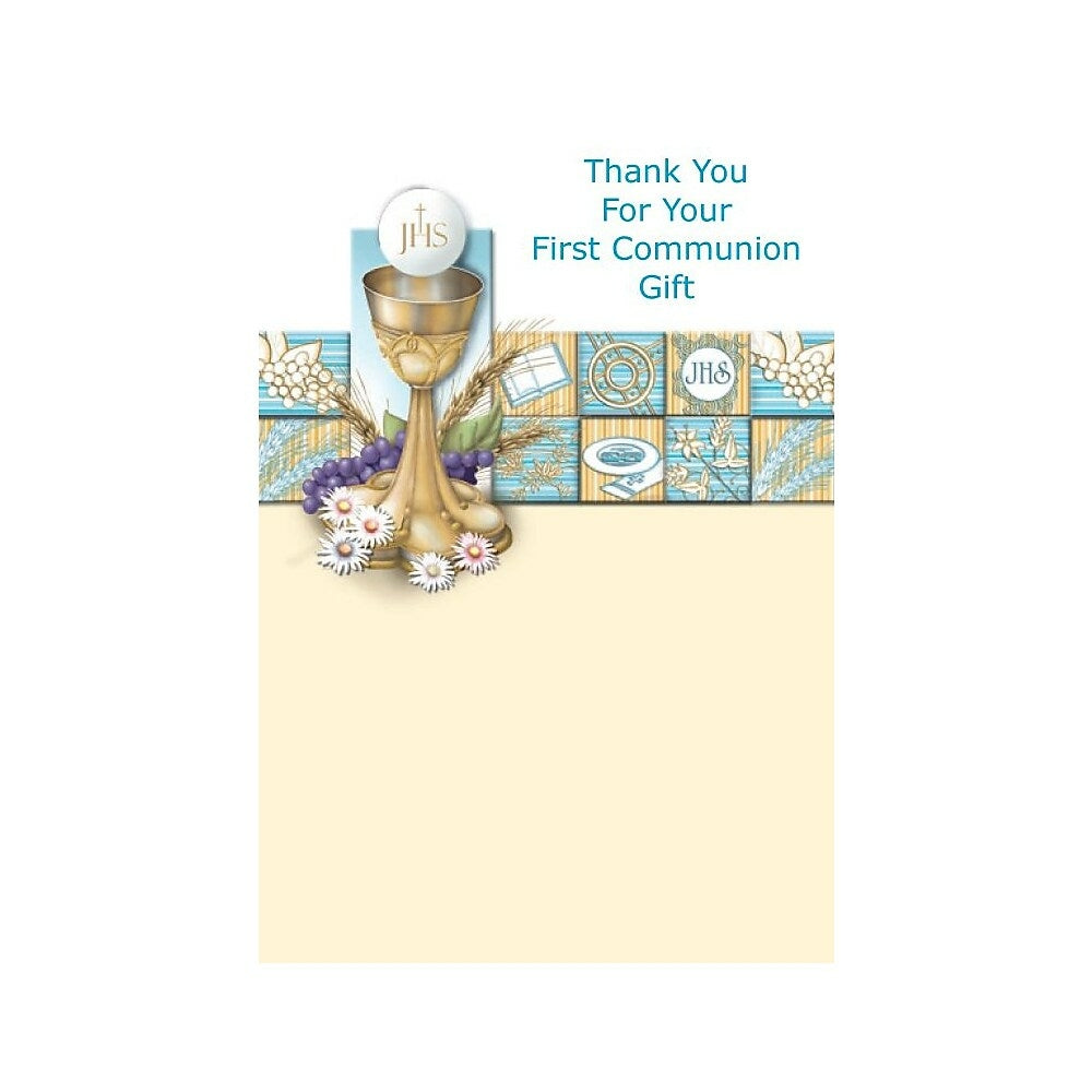 Image of Thank You Cards, Thank You For Your First Communion Gift, 48 Notelet Cards, 12 Pack