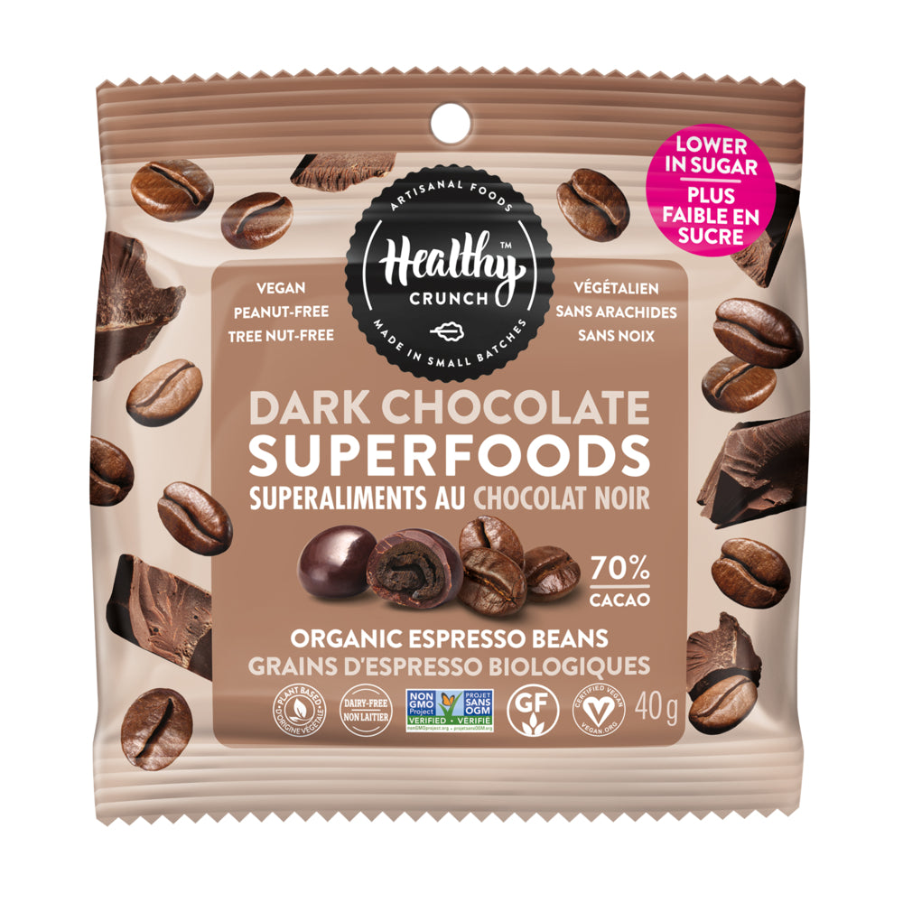 Image of Healthy Crunch Espresso Coffee Beans Dark Chocolate Superfoods