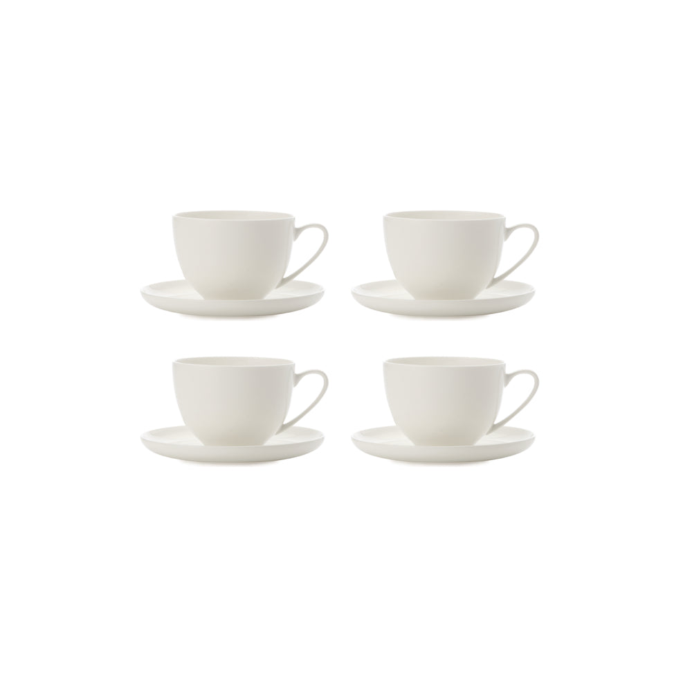 Image of Maxwell & Williams Coupe Mansion Cup & Saucer Set, 4 Pack