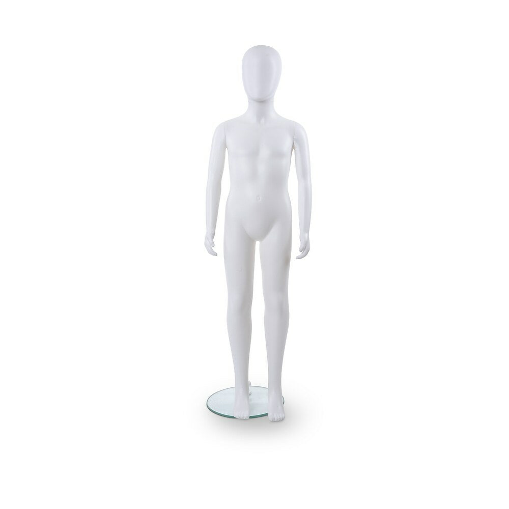 Image of Can-Bramar Child Egghead Unbreakable Mannequin - Glass Base - Age 6-8 Years - Blown White (PL-K21)