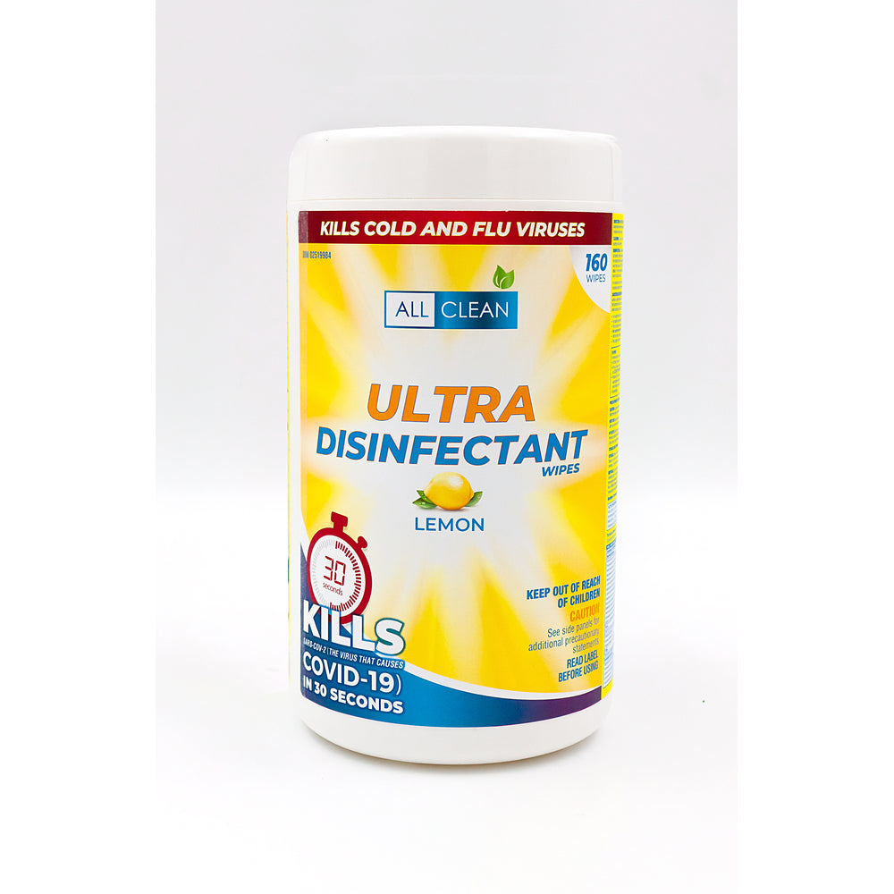 Image of All Clean Natural Lemon Ultra Disinfectant Wipes - 160 wipes