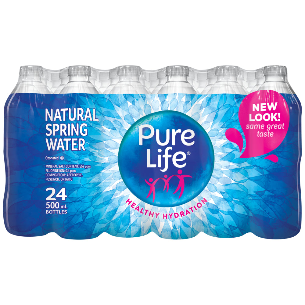 Image of Pure Life Natural Flat Spring Water - 500ml - 24 Pack