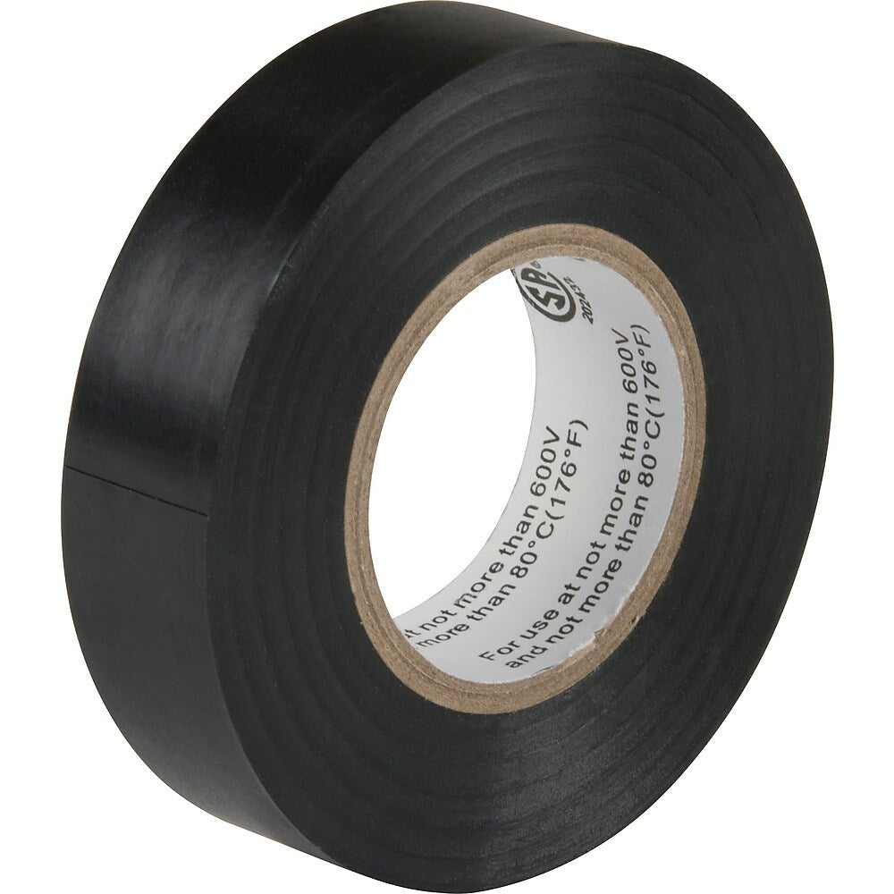 Image of Aurora Tools Electrical Tape, 60', Vinyl Plastic, Black, 100 Pack (XE890)
