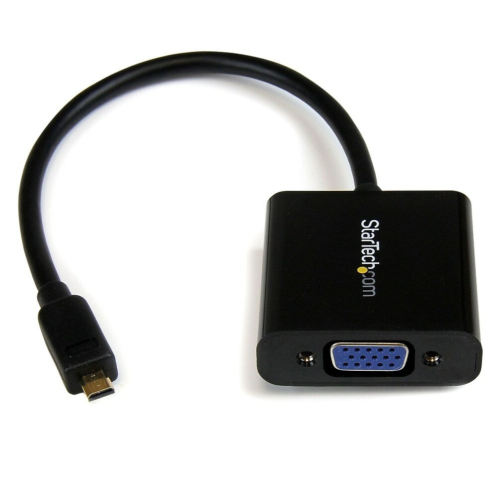Image of StarTech Micro HDMI to VGA Adapter Converter for Smartphones/Ultra book/Tablet1920 x 1080, Black