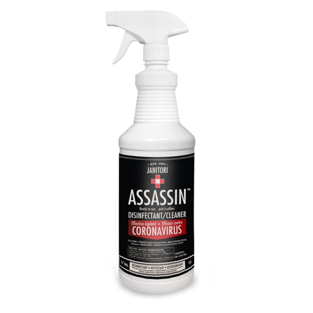 Image of Janitori Assassin Disinfectant Spray & Wipe - 1L - 2 Pack