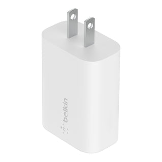 Chargeur mural USB (A+C) à deux ports (18 W/20 W) Prise UE Blanc