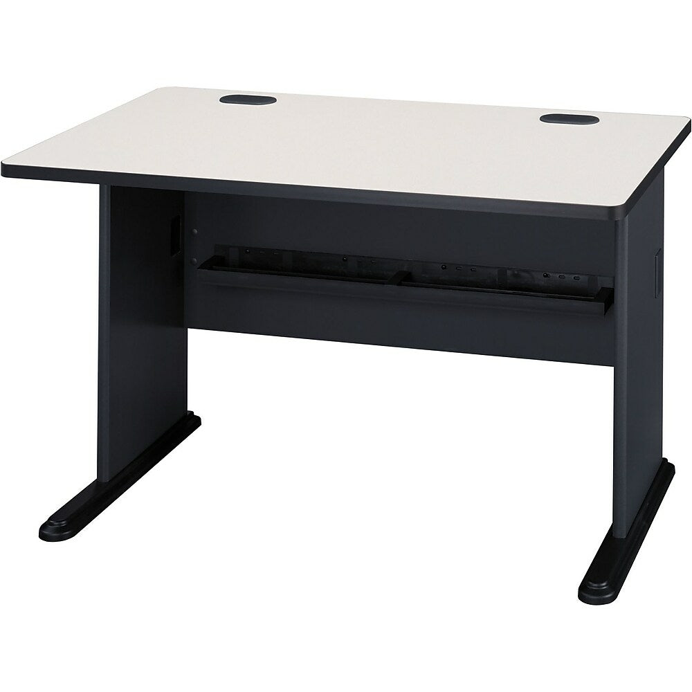 Image of Bush Business Furniture Cubix 48"W Desk, Slate/White Spectrum (WC8448A)