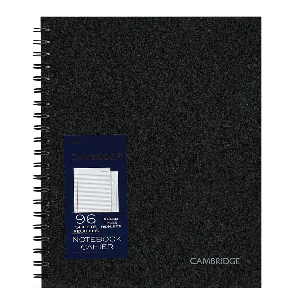 Image of Cambridge Limited Hardcover Notebook, 11" x 9-3/4", 192 Pages, Black