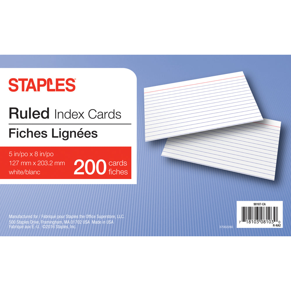 Index Cards & Note Cards  staples.ca Within 5 By 8 Index Card Template