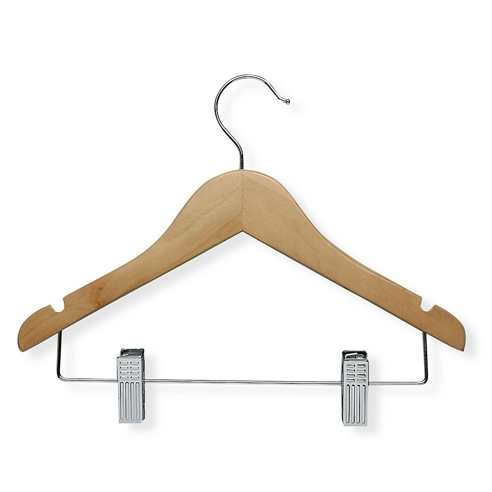 Image of Honey Can Do Kid's Wooden Hanger with Clips