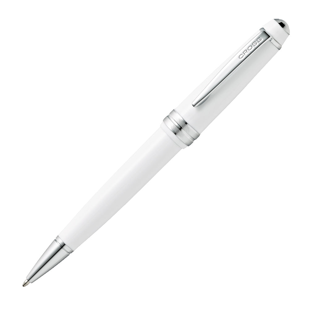 Image of A.T. Cross Bailey Light Polished White Resin and Gold Tone Ballpoint Pen - Fine - Black Ink