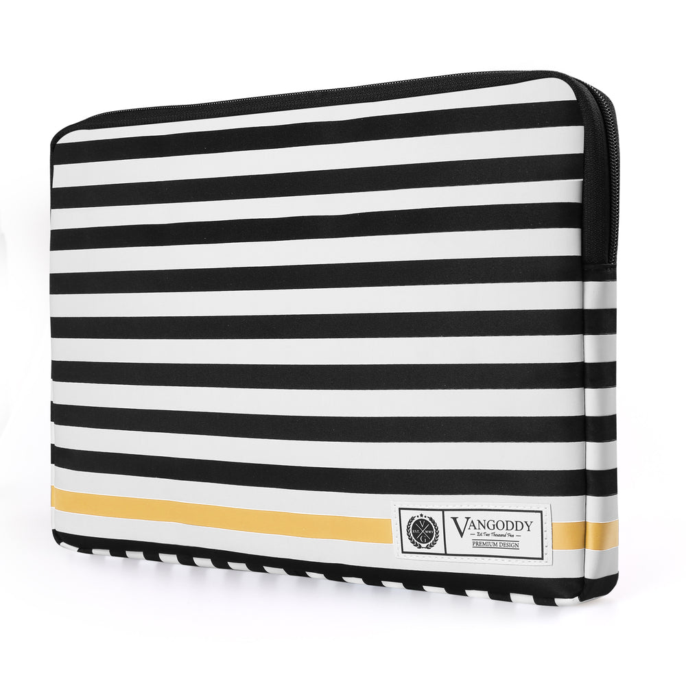 Image of Vangoddy Luxe Series 14" Laptop Sleeve - Striped - Green