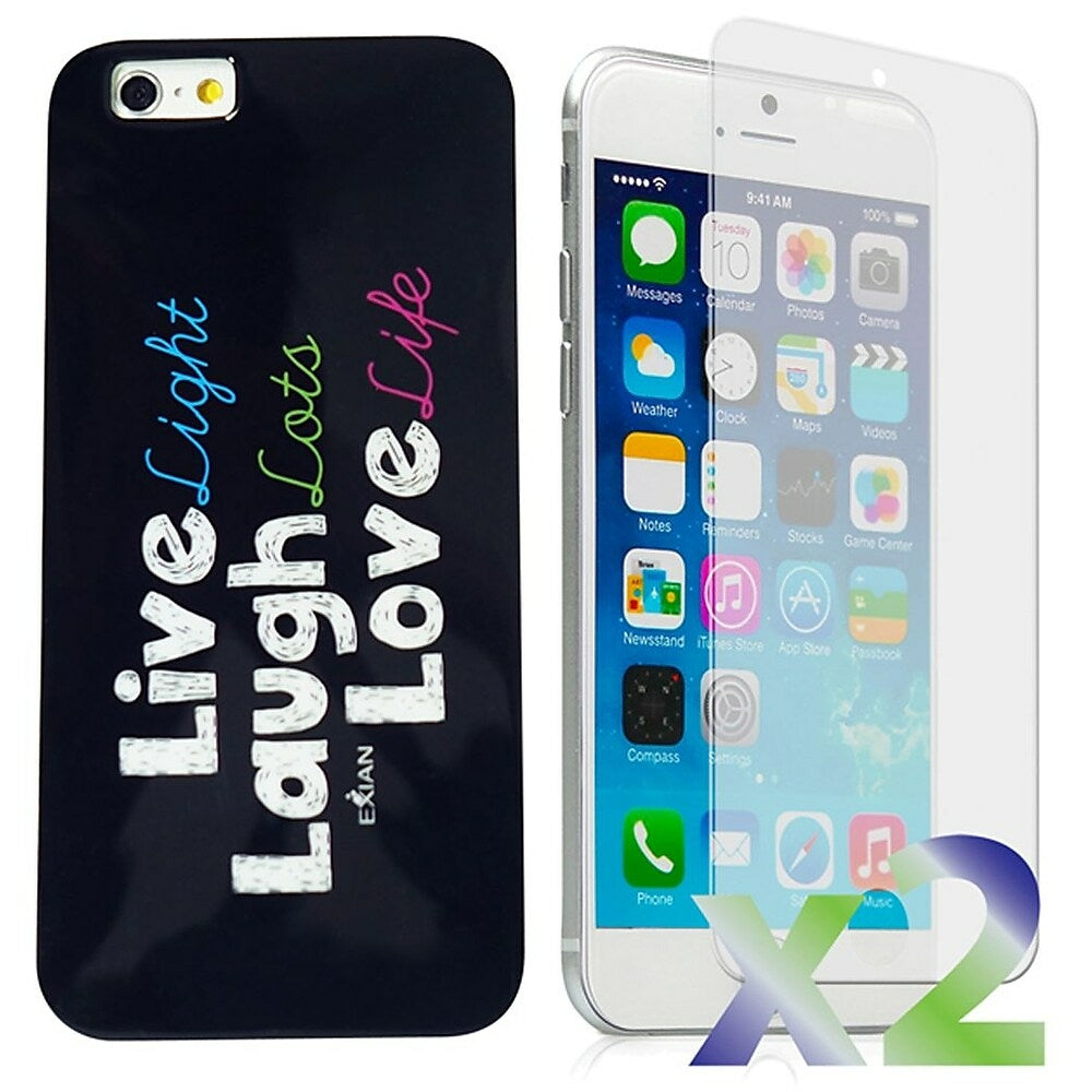 Image of Exian Case for iPhone 6 - Live Laugh Love, Black