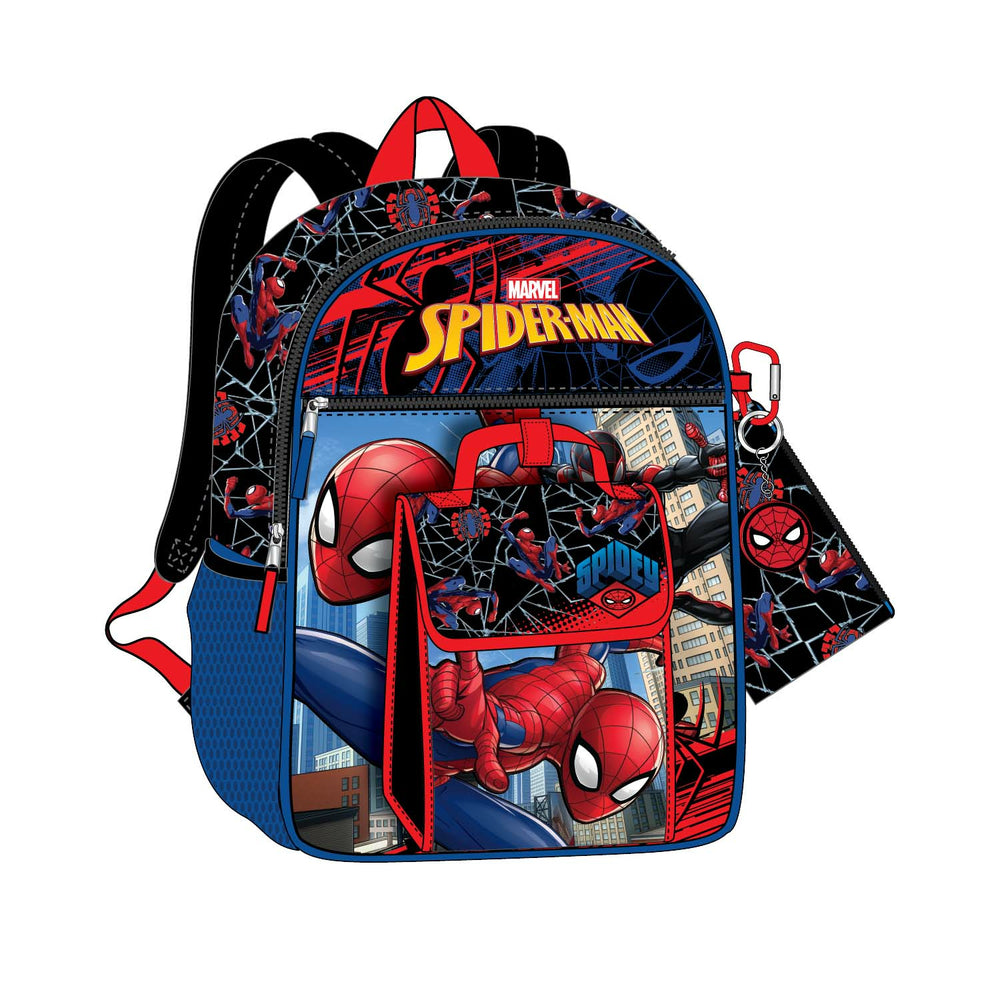 Image of Bioworld Spiderman 5-Piece Youth Backpack Set with Sublimation Print