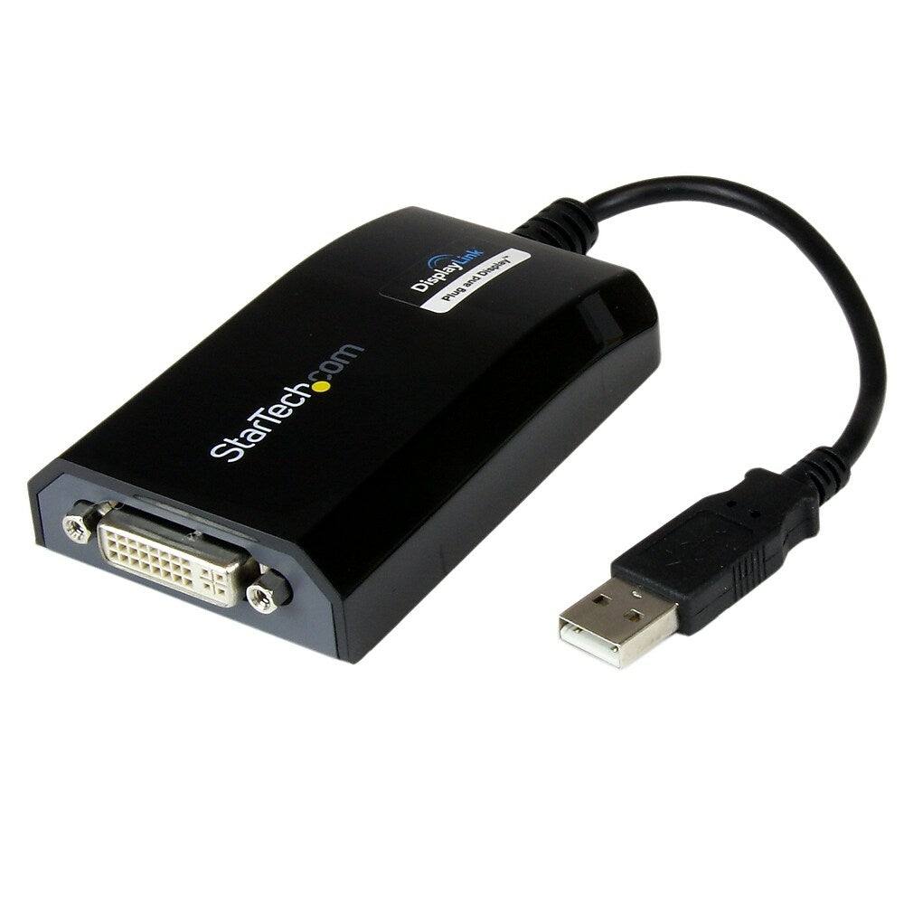 Image of Startech External Video Graphics Card USB to DVI Adapter, Black