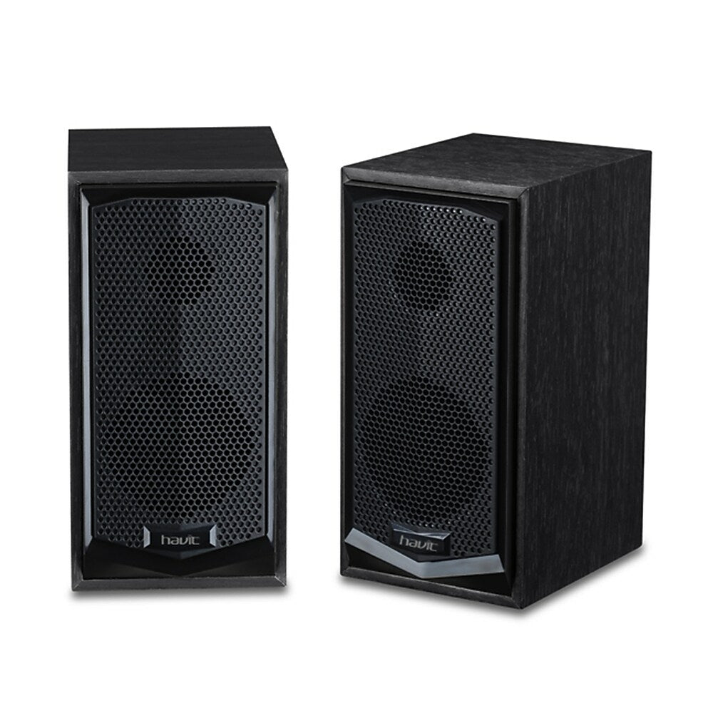 Image of Havit HV-SK518 USB Powered 2.0 Wood Speaker, Black