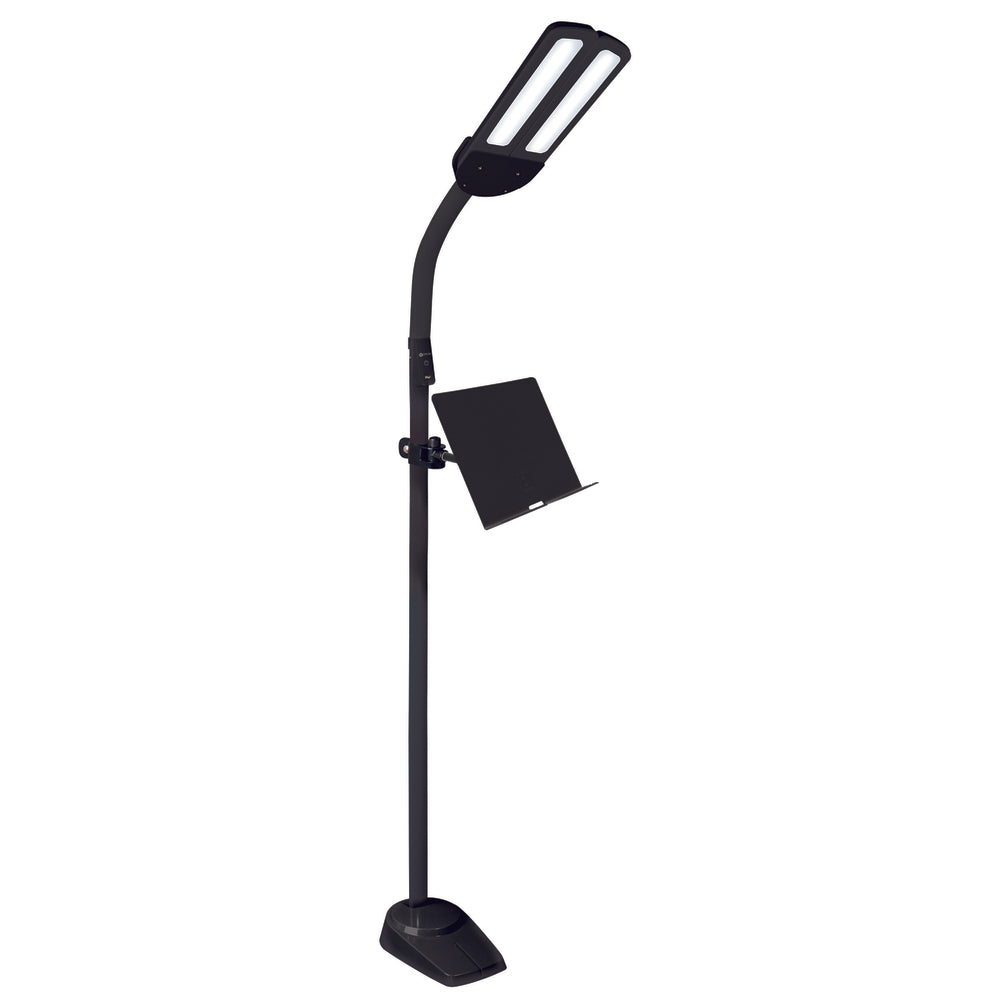 OttLite, Dual Shade LED Floor Lamp with USB Charging Station