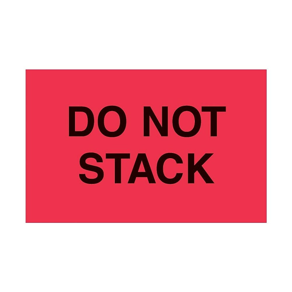 Image of Special Handling Label, "Do Not Stack", 3" x 5", 500 Pack