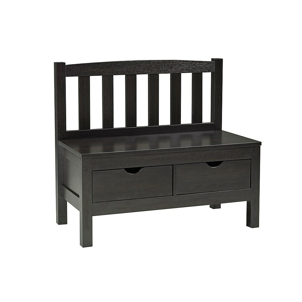 Image of Brassex 150112-01 Bench with 2 Storage Drawers, Espresso