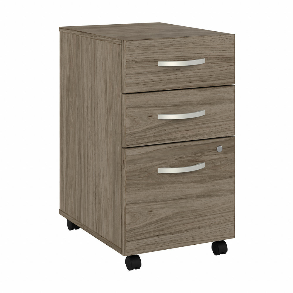 Image of Bush Business Furniture Studio C 3 Drawer Mobile File Cabinet - Modern Hickory