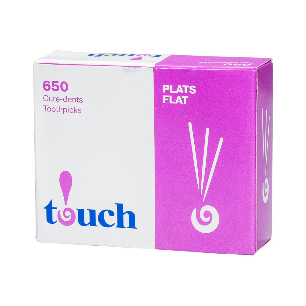 Image of Touch Flat Style Tooth Picks - Natural - 650 Pack