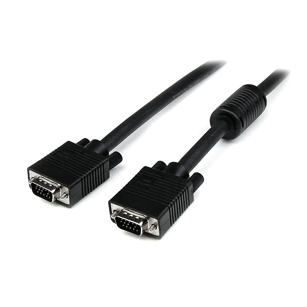 Image of StarTech Coax High Resolution Monitor VGA Cable, HD15 M/M, 3 Ft. (MXT101MMHQ3), Black