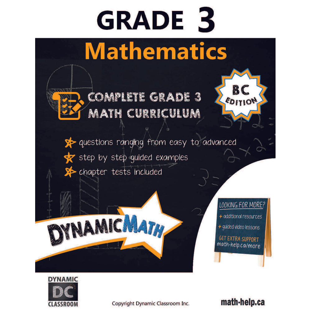 Image of Dynamic Math Workbook - BC - Grade 3
