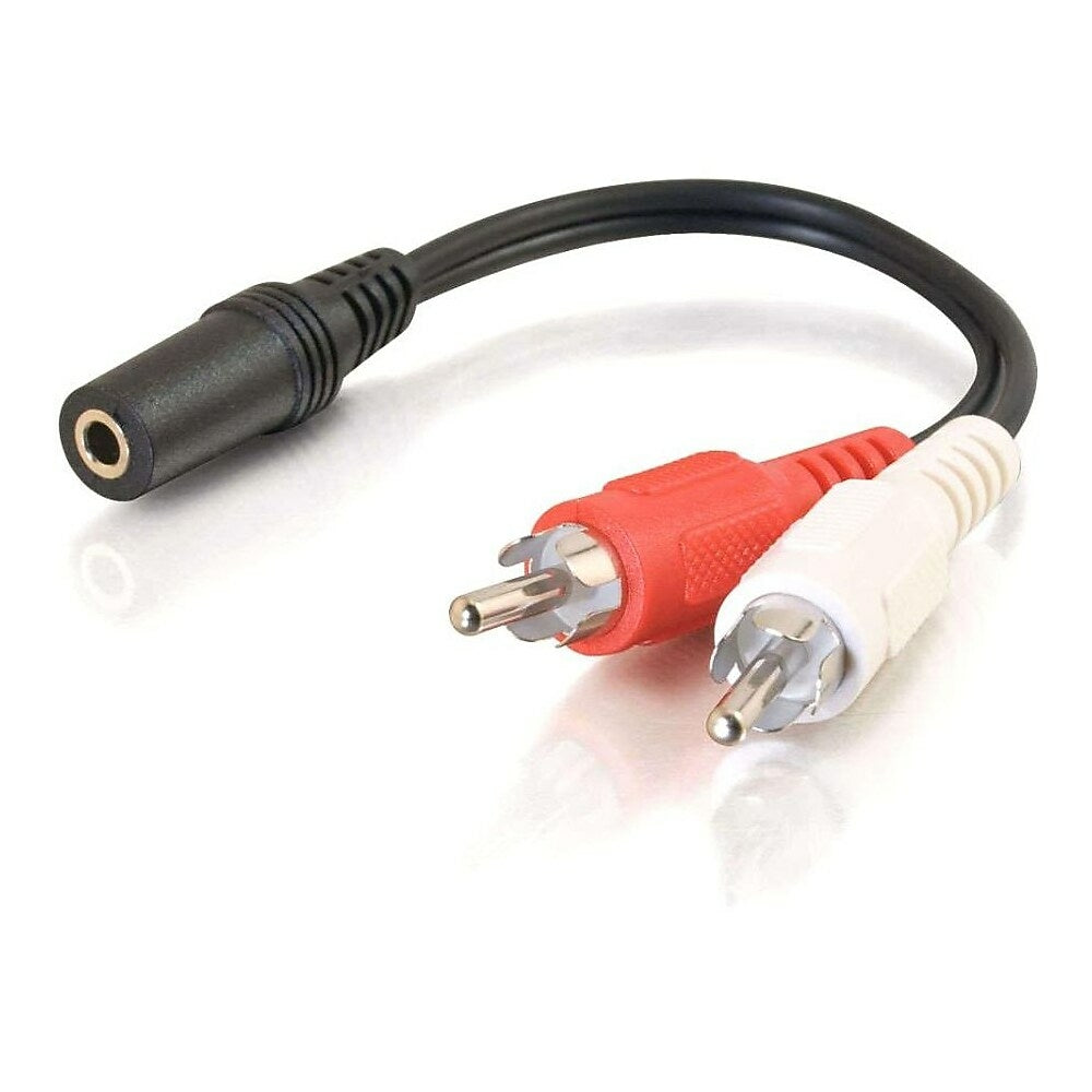 Image of C2G 40424 0.5' Female to Two RCA Male Audio Cables
