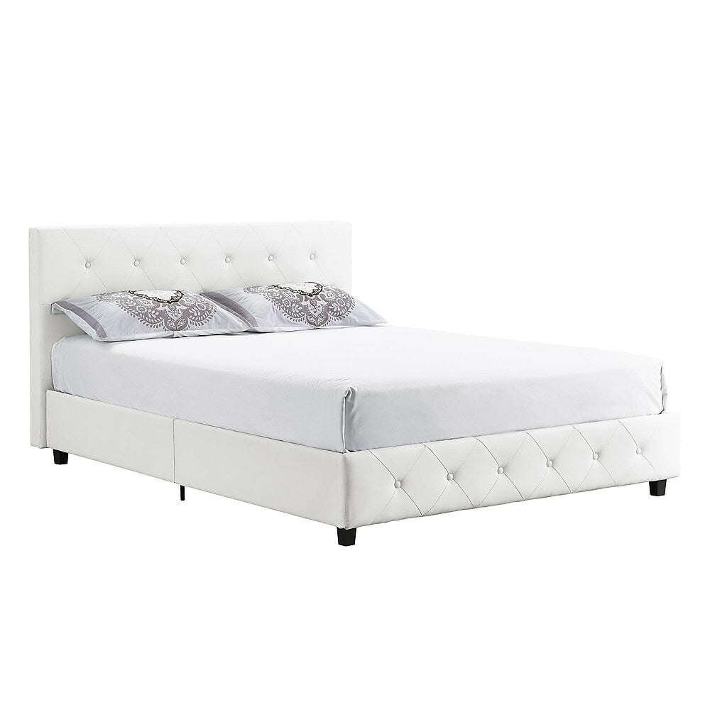Image of DHP Dakota Upholstered Bed Queen - White