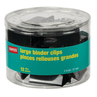 Basics Binder Paper Clip, 96 Count (8 Pack of 12), Medium, Black