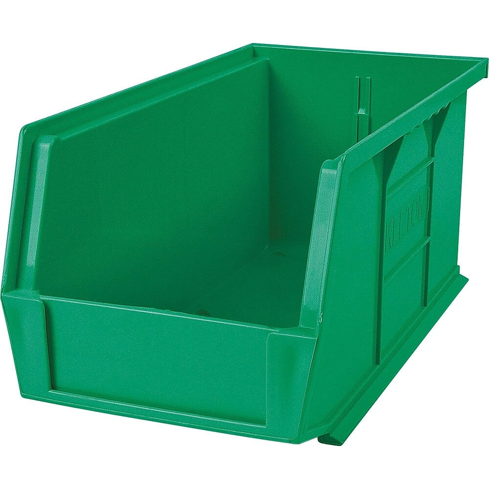 Image of Kleton Stackable Plastic Bins, Bins, Green, CB667, 36 Pack