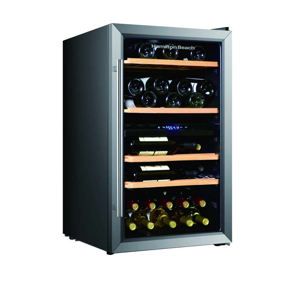 Image of Hamilton Beach 43-bottle Dual Zone Wine Fridge - Stainless Steel