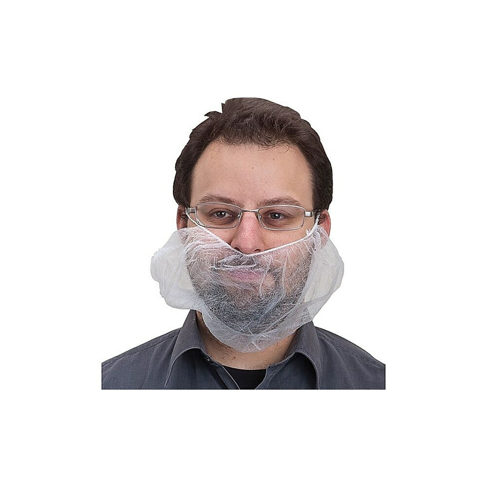 Image of Zenith Safety Disposable Beard Nets, Two String Behind Ears, 2000 Pack